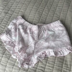Hollister Light Pink Ruffle Pajama Shorts